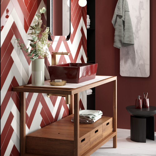 MICHELANGELO_Noce Canaletto_lavabo_Rima_Maroon_Termoarredo_Apuano slim_40x120_V3